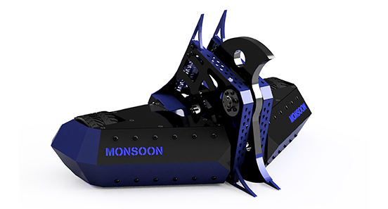 CAD render of front of Monsoon 2