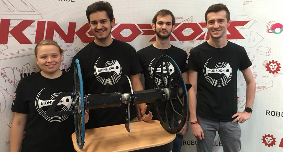 Team Monsoon with Straddle 2 at King of Bots UK